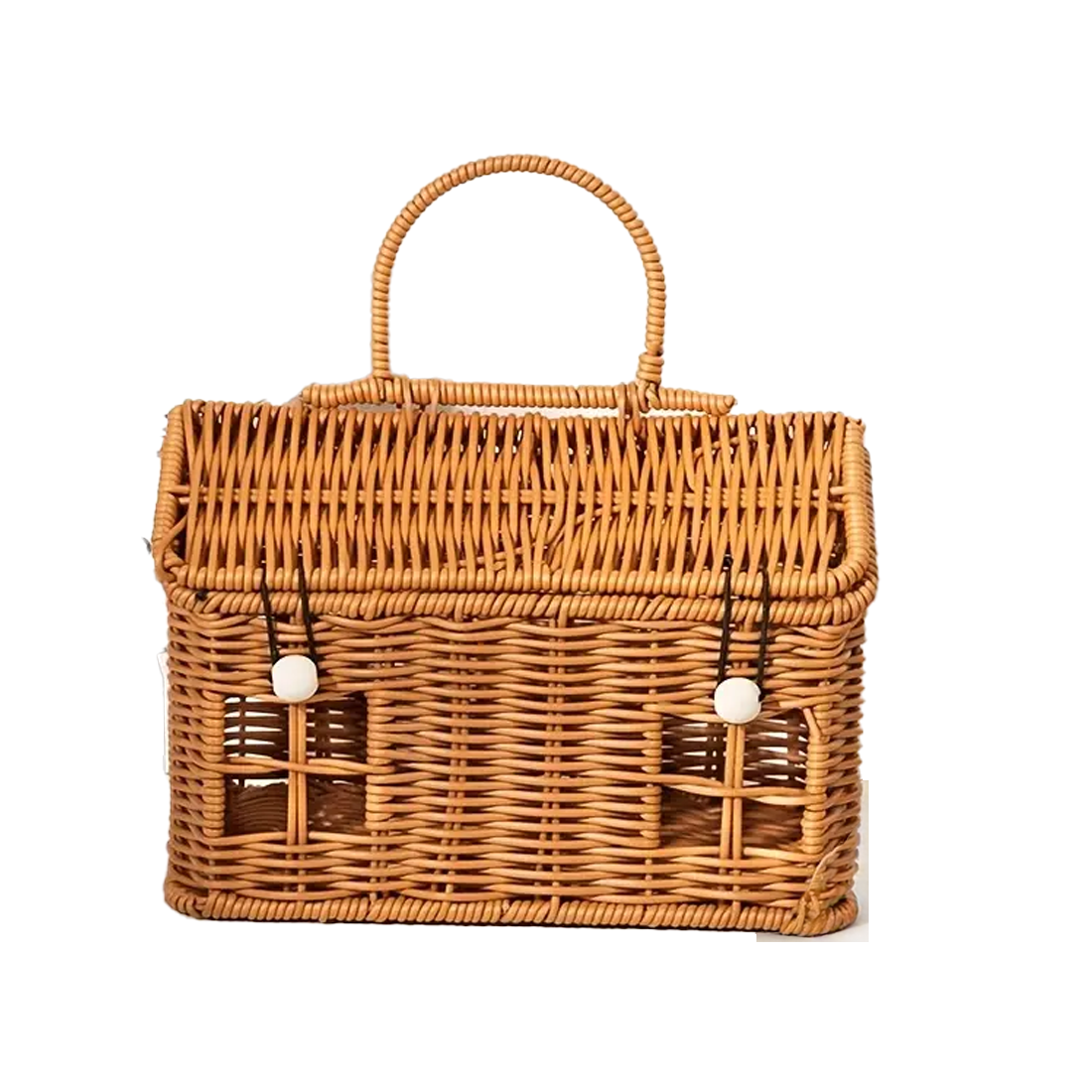 Handwoven House Basket Handbag
