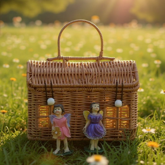 Handwoven House Basket Handbag