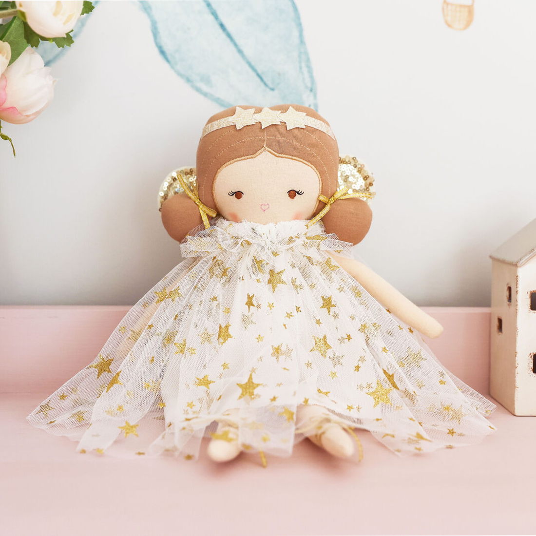 Holly Fairy 40cm Ivory and Gold Doll