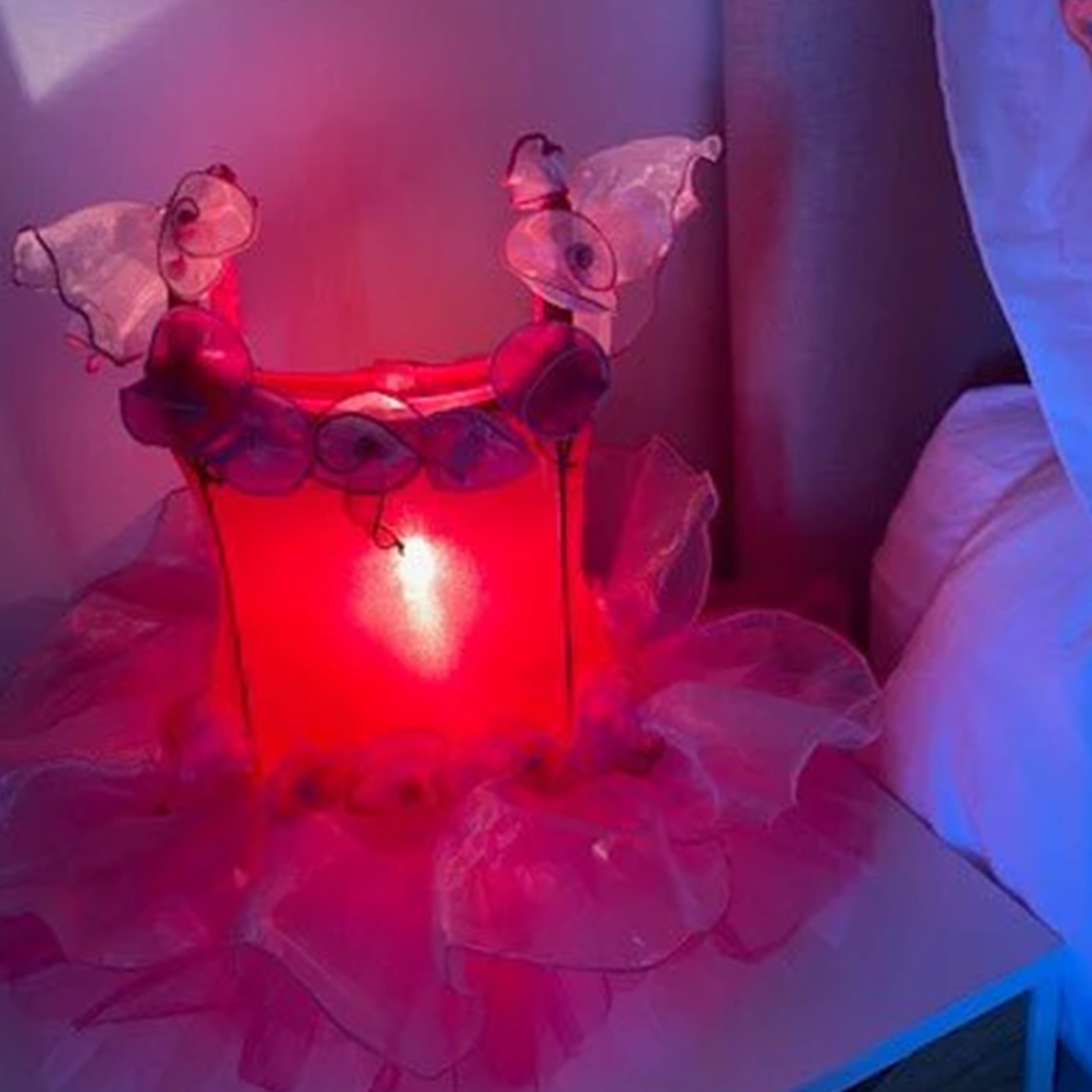 Hot Pink Fairy Dress Lamp