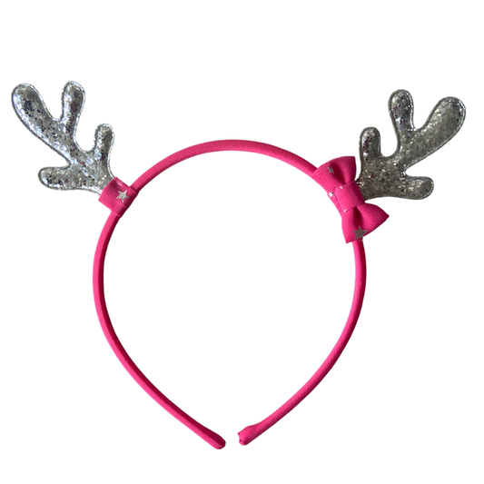 Hot Pink Reindeer Antler Headband