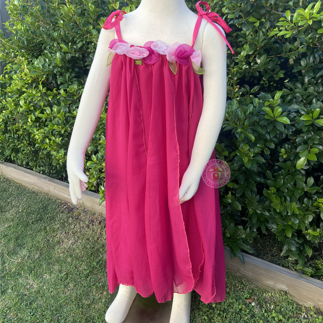 Hot Pink Waterlily Forest Fairy Dress Boho