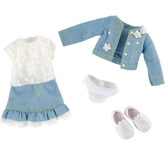 Kruselings Sweet Mint Denim Suit Outfit