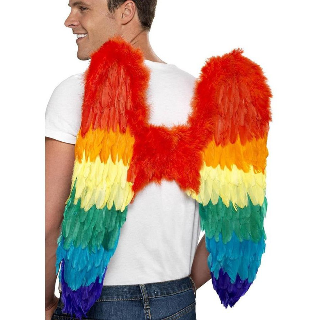 Large Rainbow Feather Wings