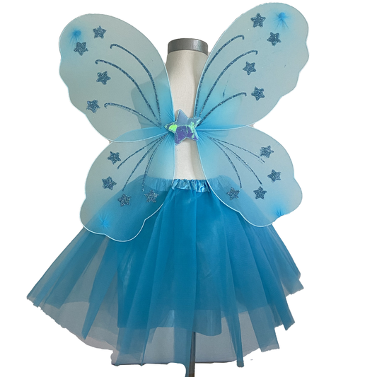 Light Blue Fairy Tutu and Wing Set