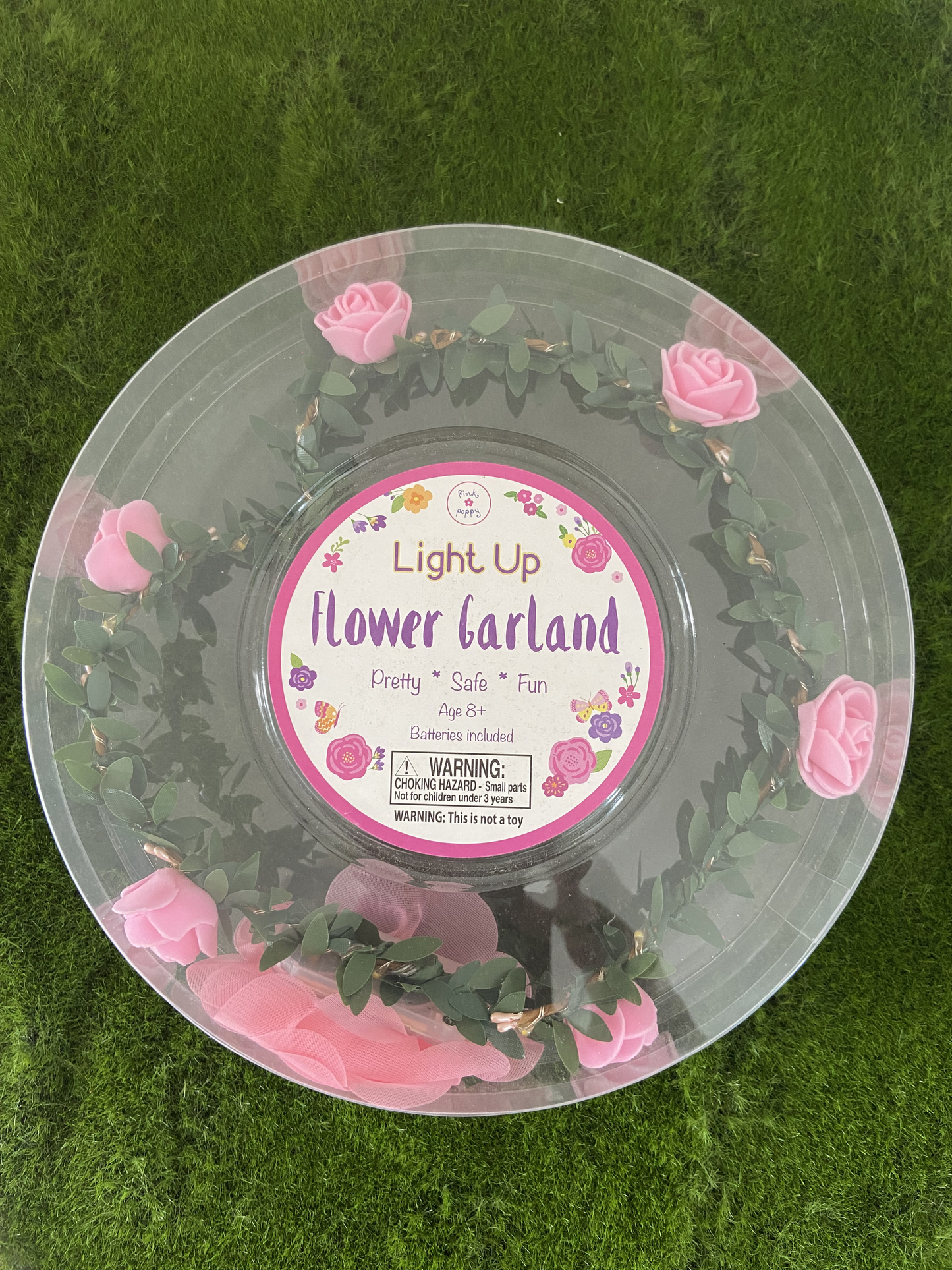 Pink Light Up Flower Fairy Garland