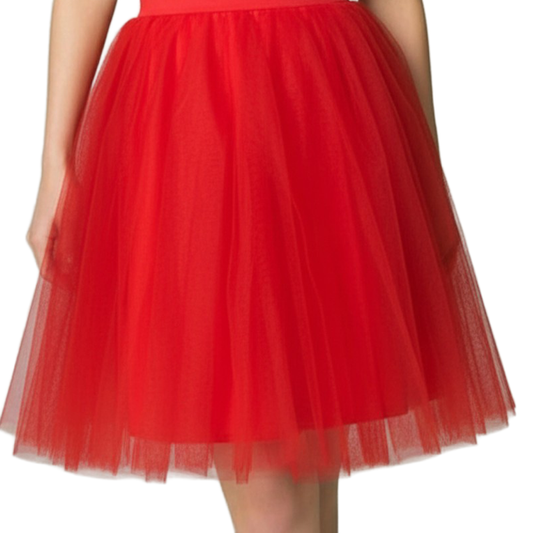 Long 60cm Red Tulle Tutu