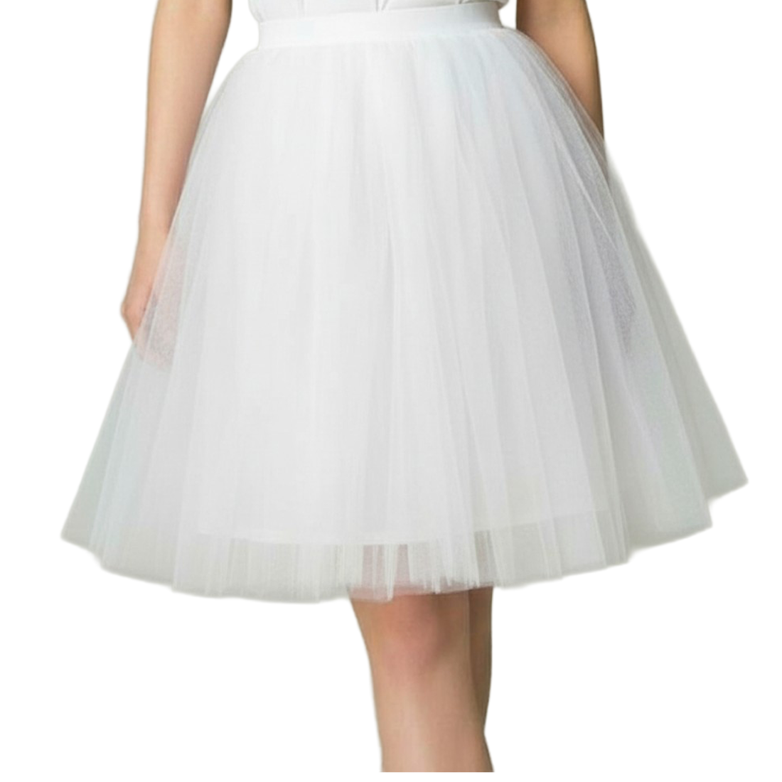 Long 60cm White Tulle Tutu