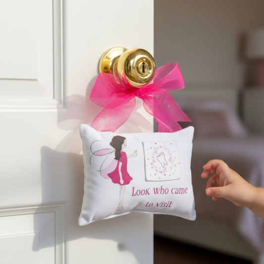 Look Who Came To Visit Children's Tooth Fairy Pillow