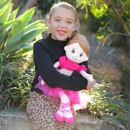 Mad Ally Ballerina Fairy Soft Indi Plush Doll - Raspberry