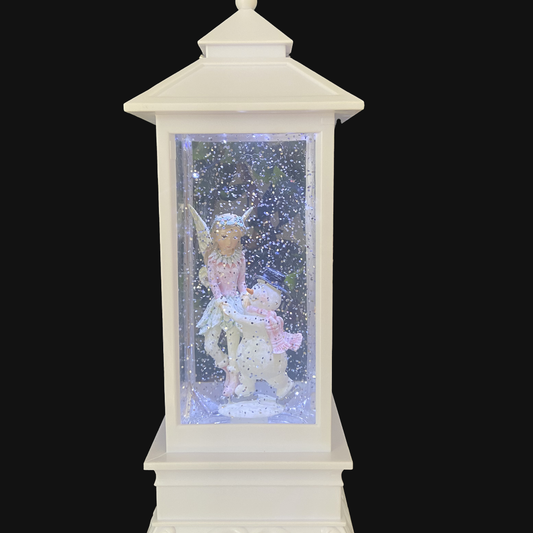 Magical Christmas Fairy and Snowman Lantern