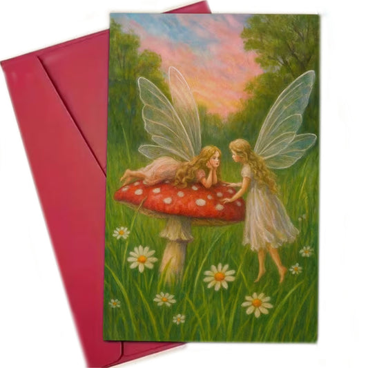 Magical Fairy Mushroom Greeting Card