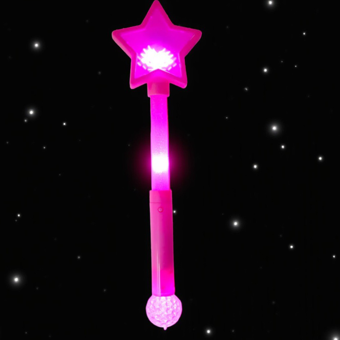 Magical Flashing Pink Star Light Up Fairy Wand