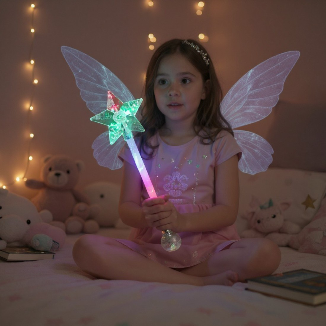 Magical Flashing Star Light Up Wand