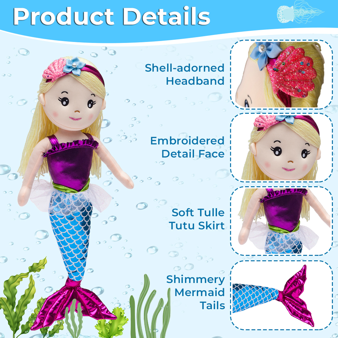 Marina The Blue Tail Mermaid Doll