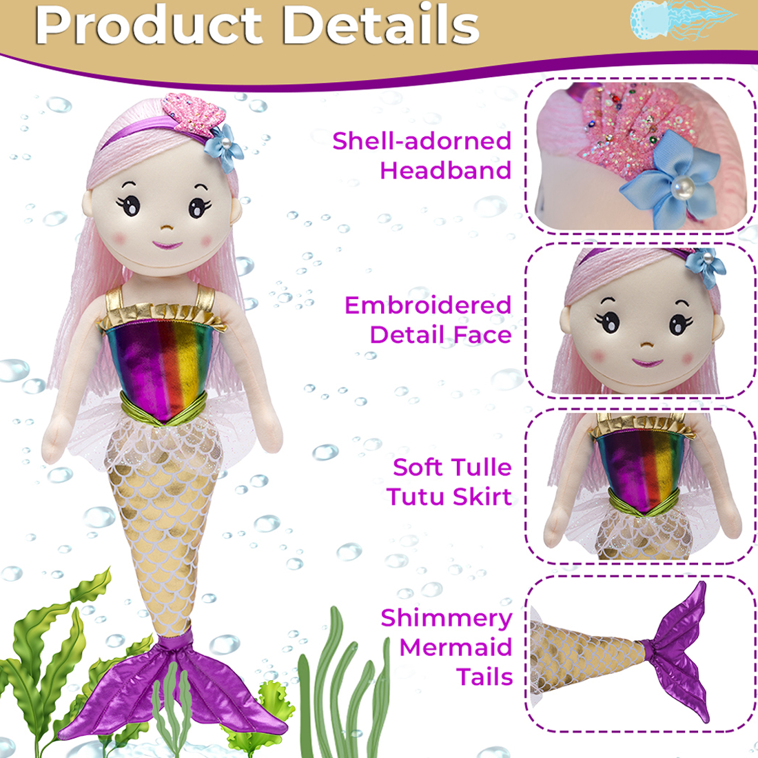 Marina The Gold Tail Mermaid Doll