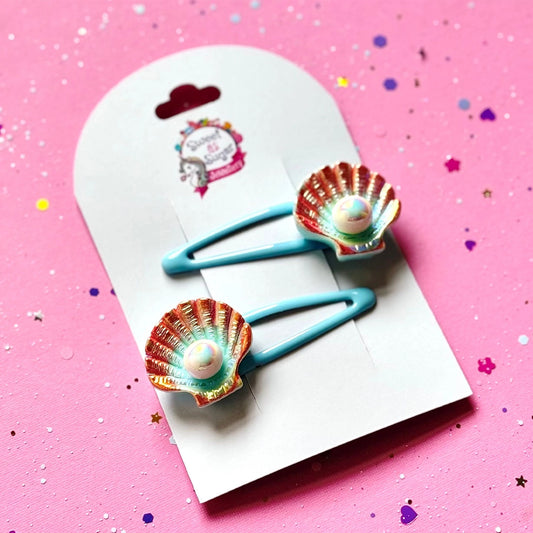 Mermaid Sea Shell Hair Clips