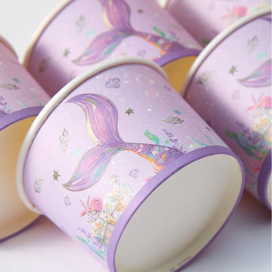 Mermaid Small Party Cup Bowl 6pk