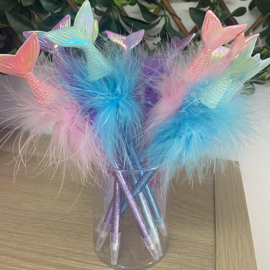 Mermaid Tail Fluffy Pen