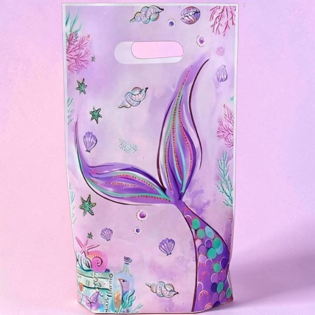 Mermaid Tail Party Gift Bags Pack 10