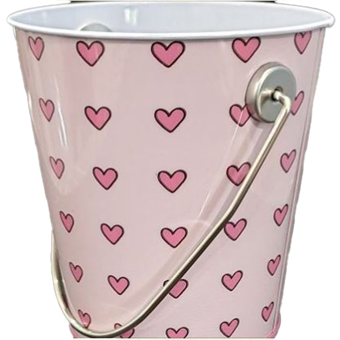 Metal Bucket Fairy & Hearts