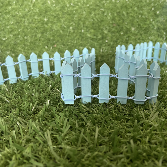 Mini Blue Fairy Picket Fence - 90cm x 3cm