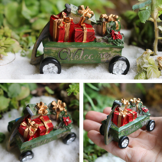 Miniature Christmas Gift Wagon