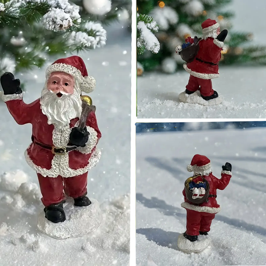 Miniature Christmas Santa Clause Figurine with Sack