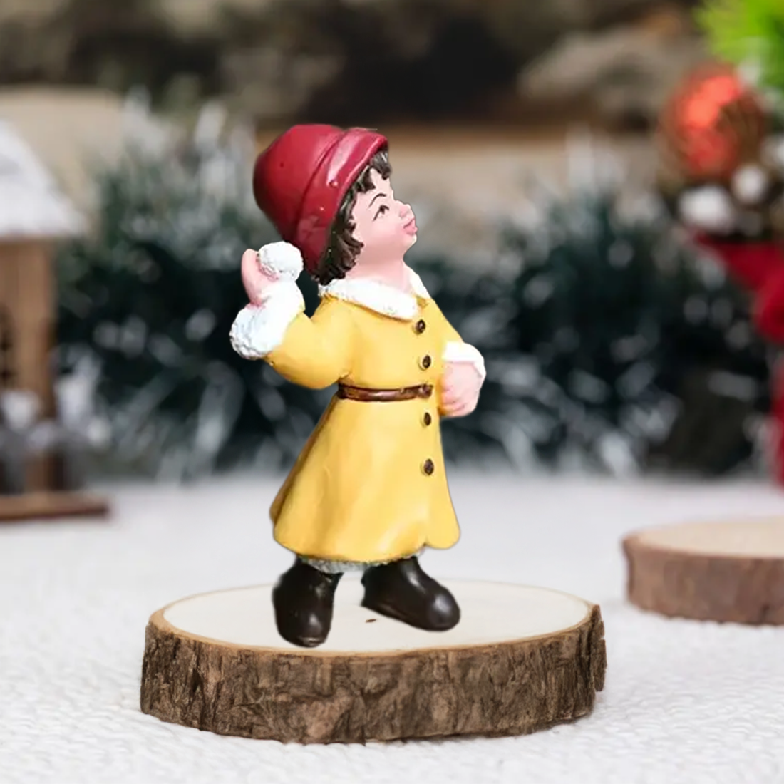 Miniature Christmas Snow Girl Figurine