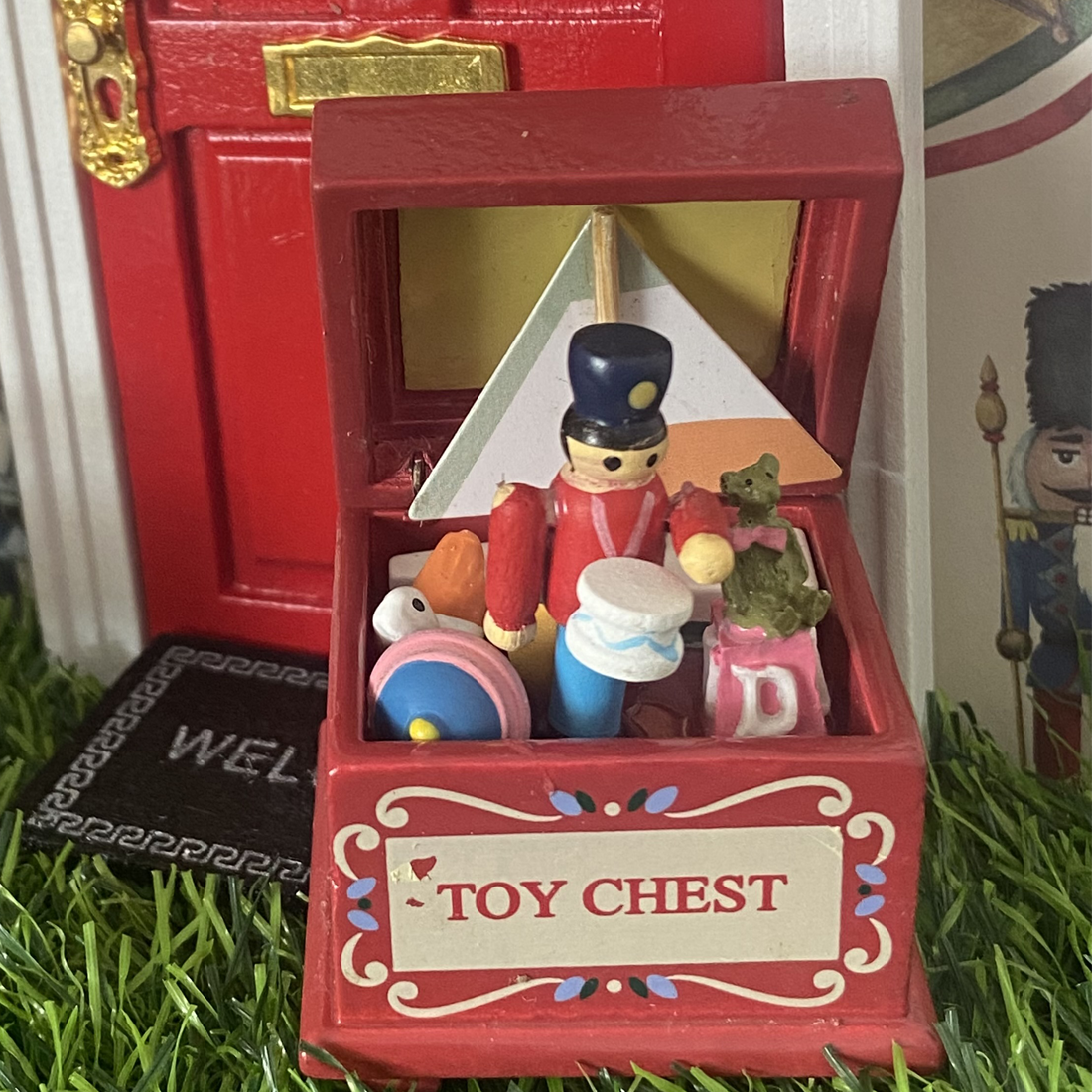 Miniature Christmas Toy Chest Box