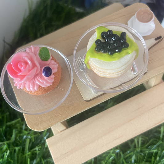 Miniature Fairy Coffee and Cake Set