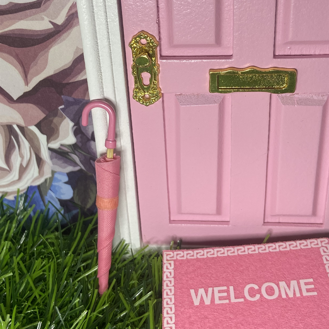 Miniature Fairy Pink Umbrella