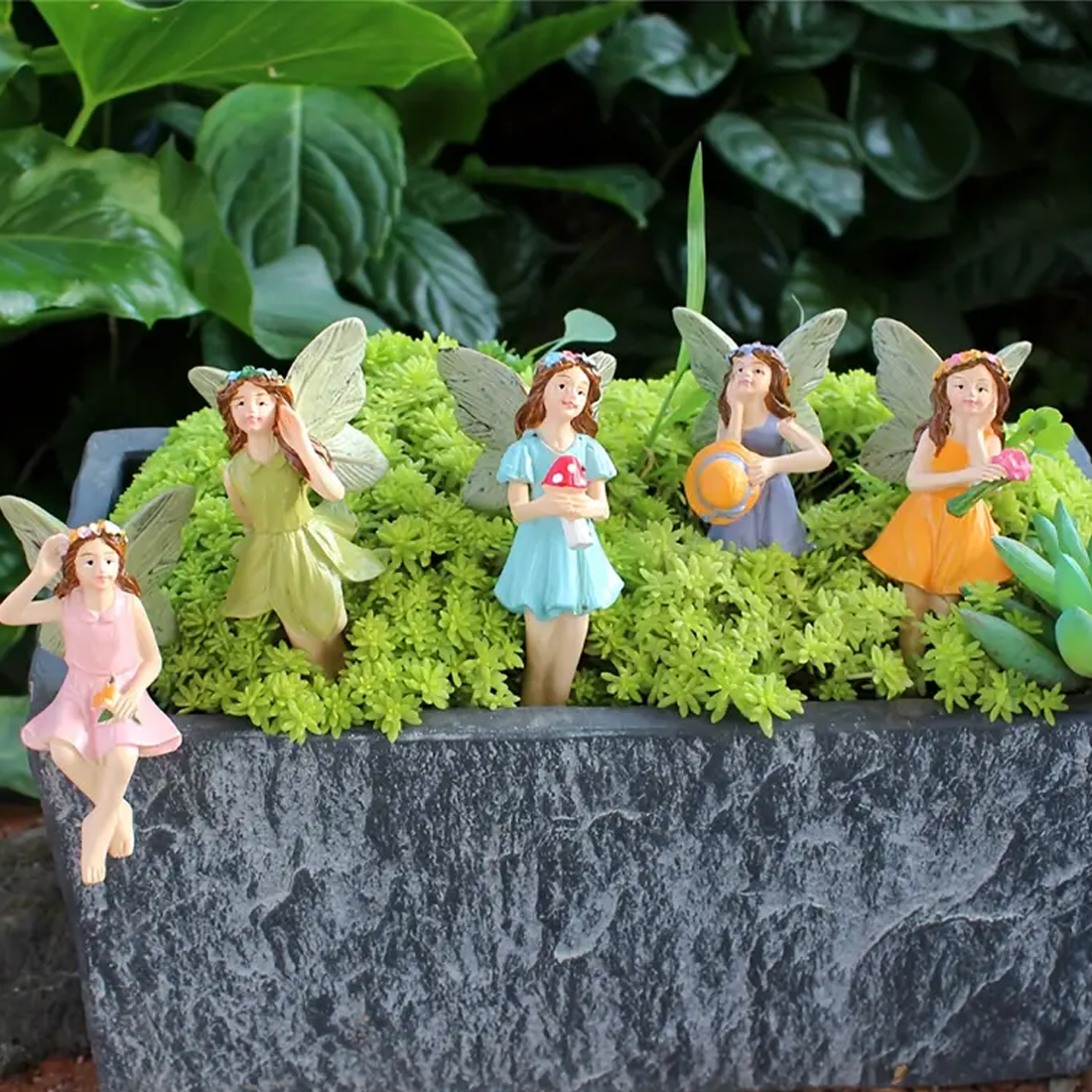 Miniature Flower Fairy Figurines Set of 5