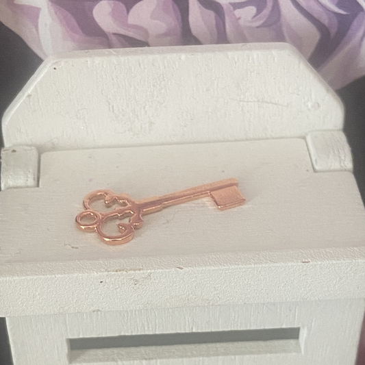 Miniature Rose Gold Fairy Door Key