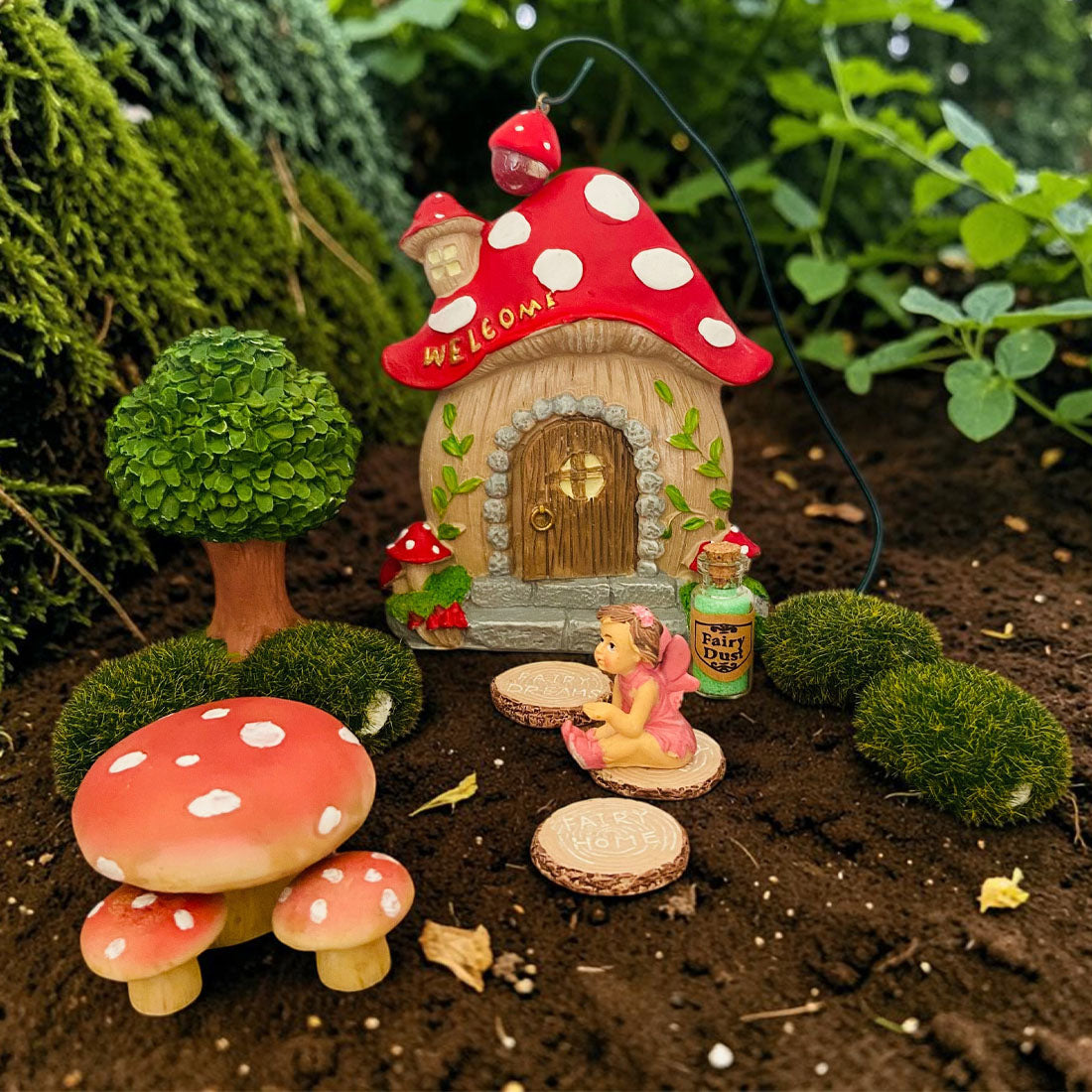 Mushroom Fairy Door Set