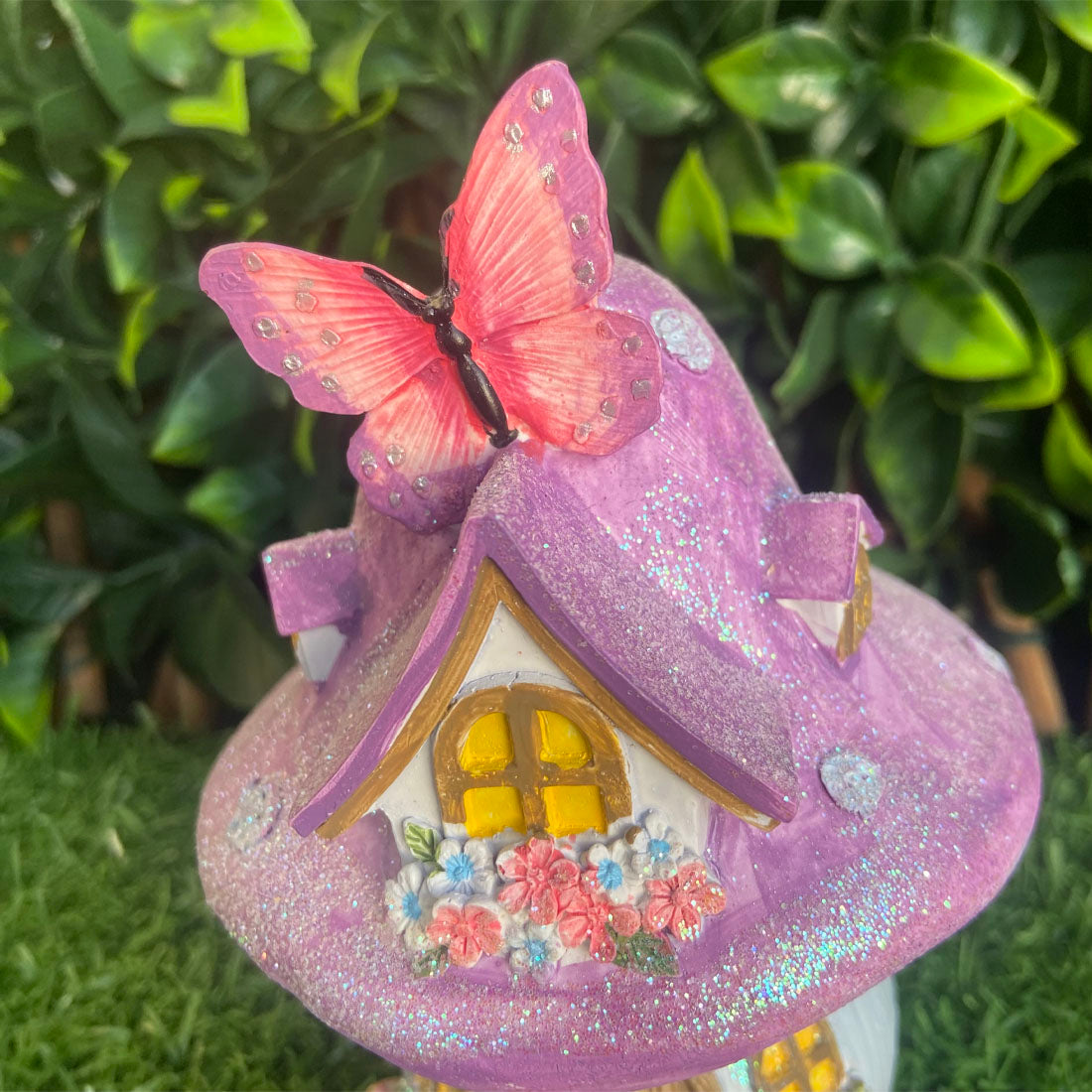 Mushroom Fairy House With Butterfly