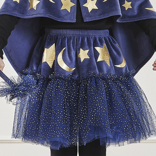 Navy Velvet Sparkle Childs Wizard Tutu