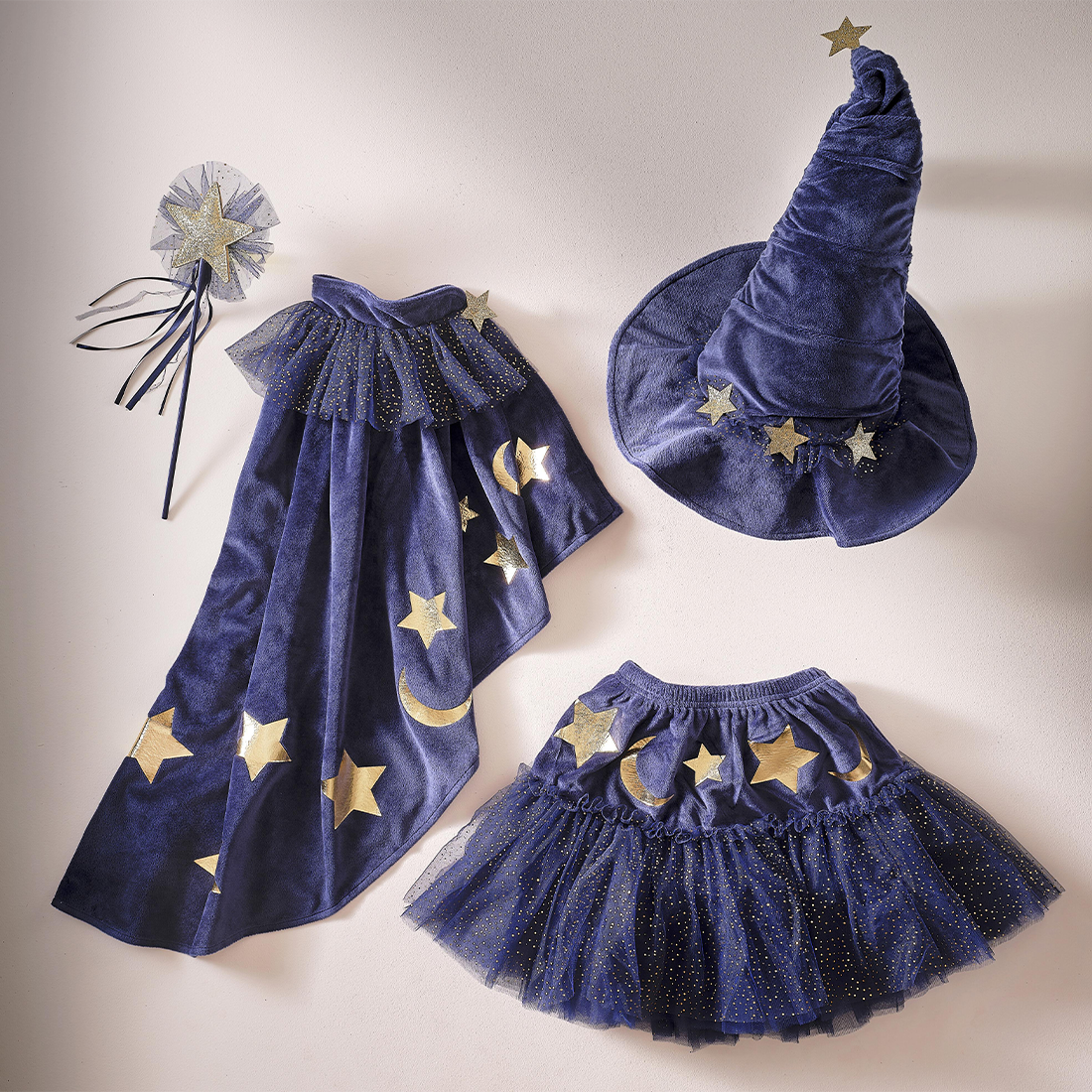 Navy Velvet Wizard Costume Cape