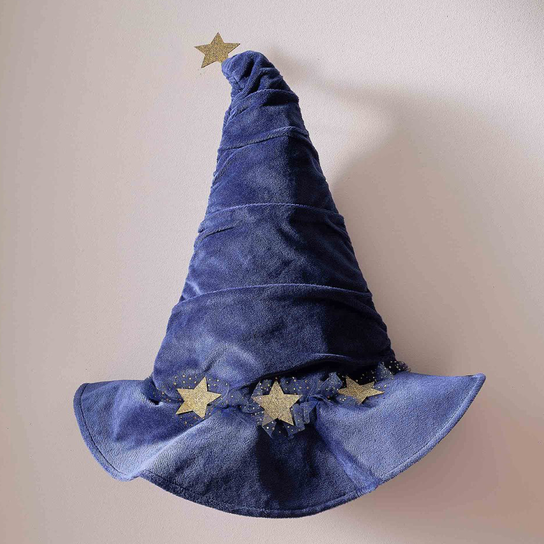 Navy Velvet Wizard Hat