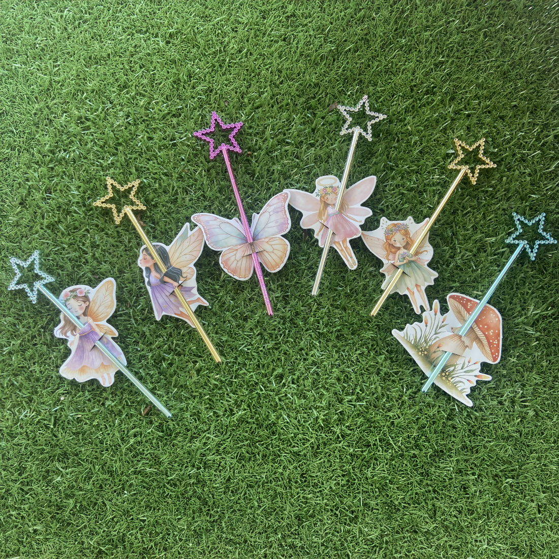 Party Favour Fairy Wand and Holder Set of 6