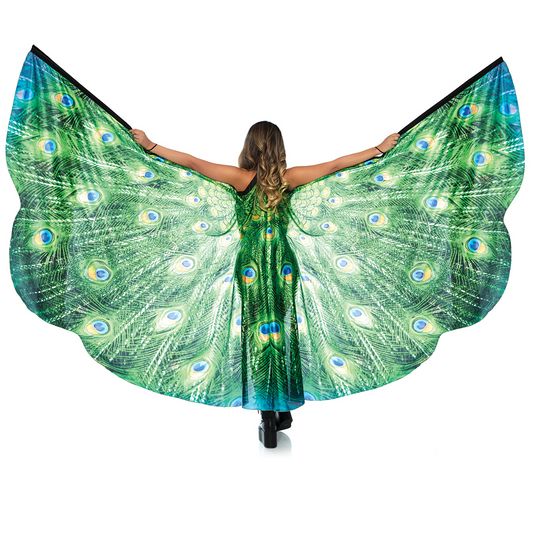 Peacock Feather Wing Cape Adults Costume Accessory