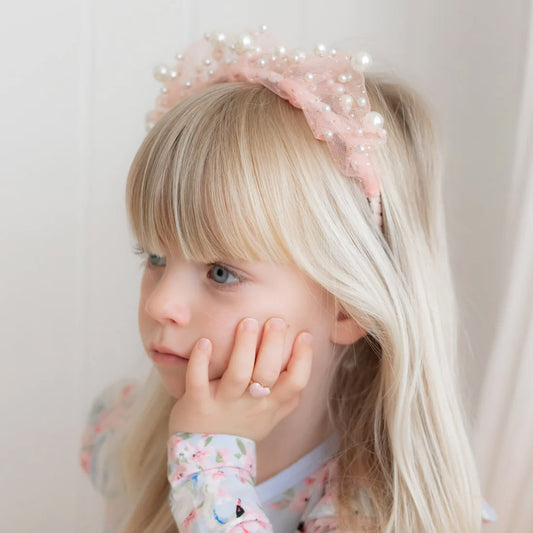 Pink and Pearl Headband