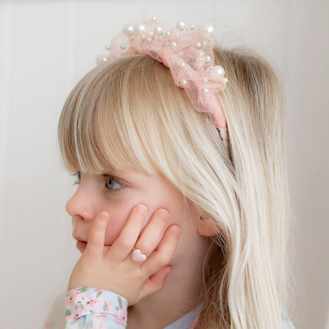 Pink and Pearl Headband