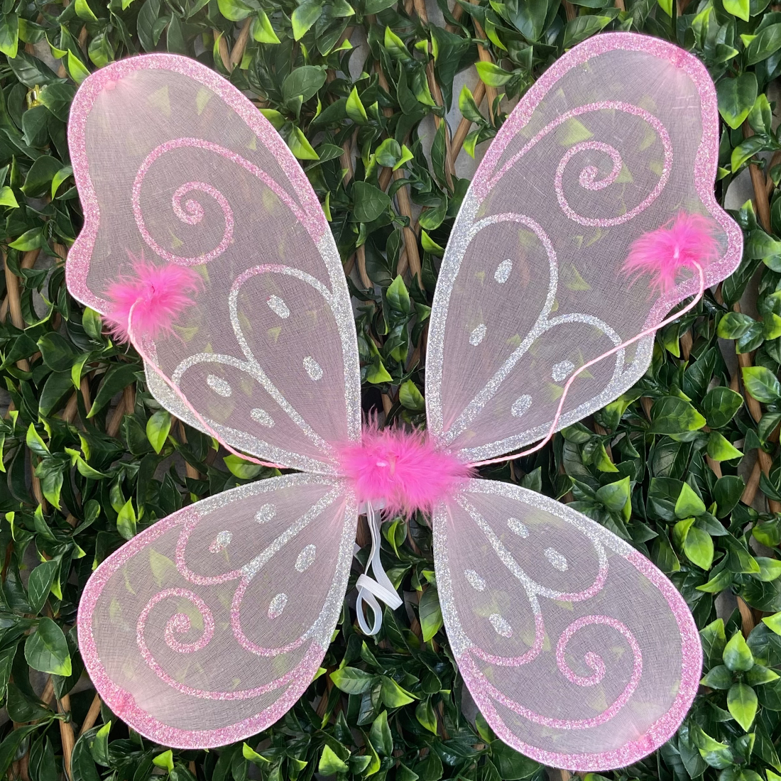 Pink and Silver Handmade Fairy Wings