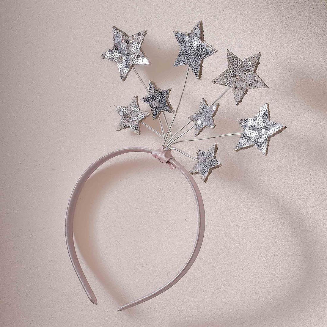 Pink and Silver Sequin Star Headband