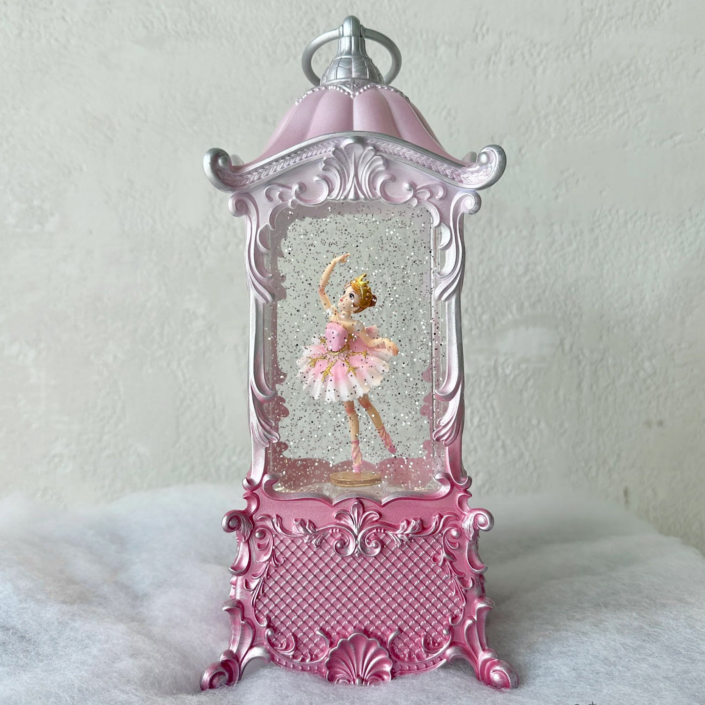 Pink Ballerina Musical Snow Lantern
