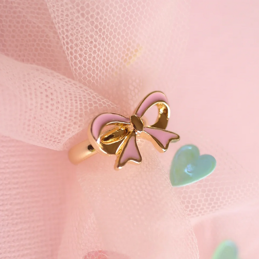 Pink Bow Ring in a Ballerina Box