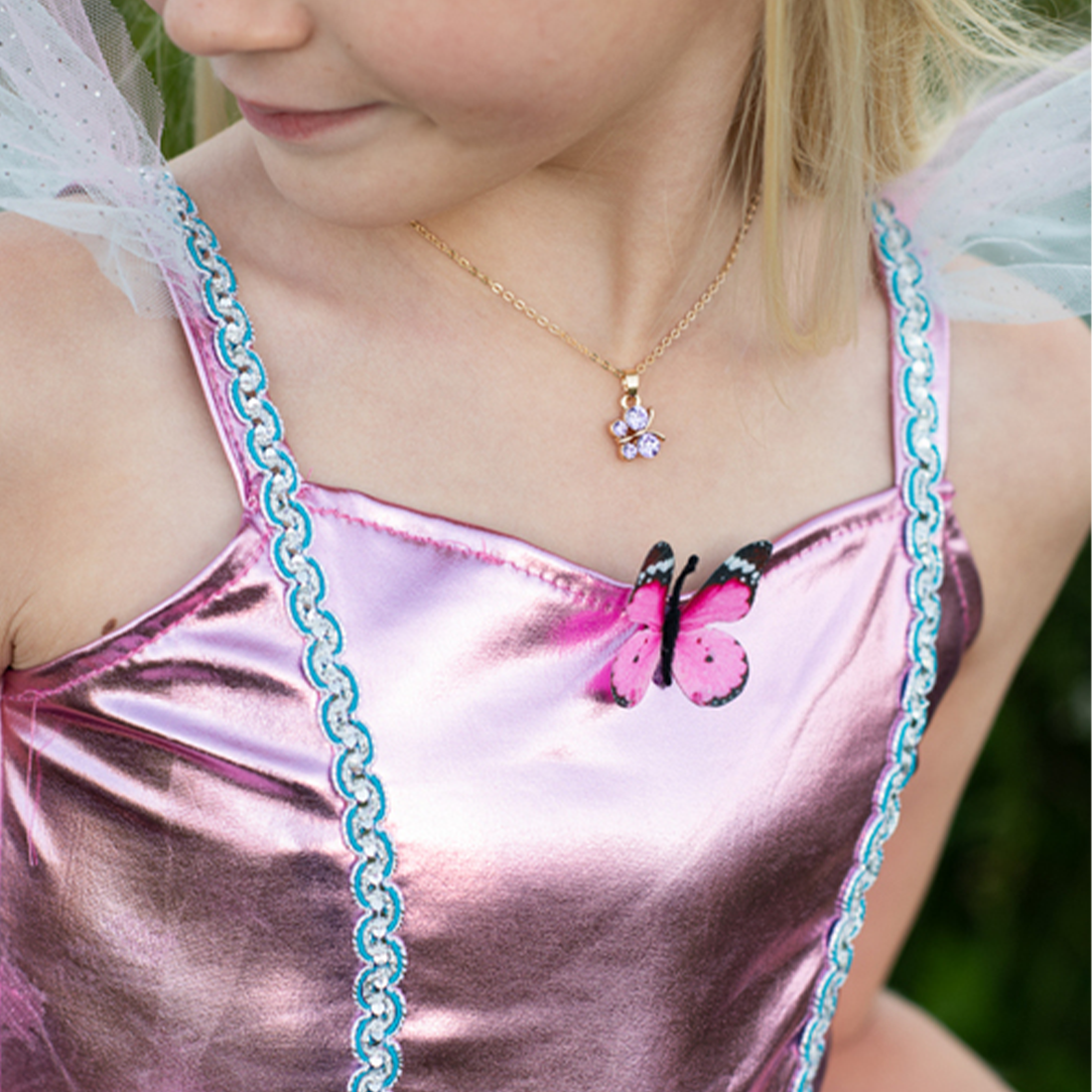 Pink Butterfly Fairy Dress & Headpiece -Size 5-6