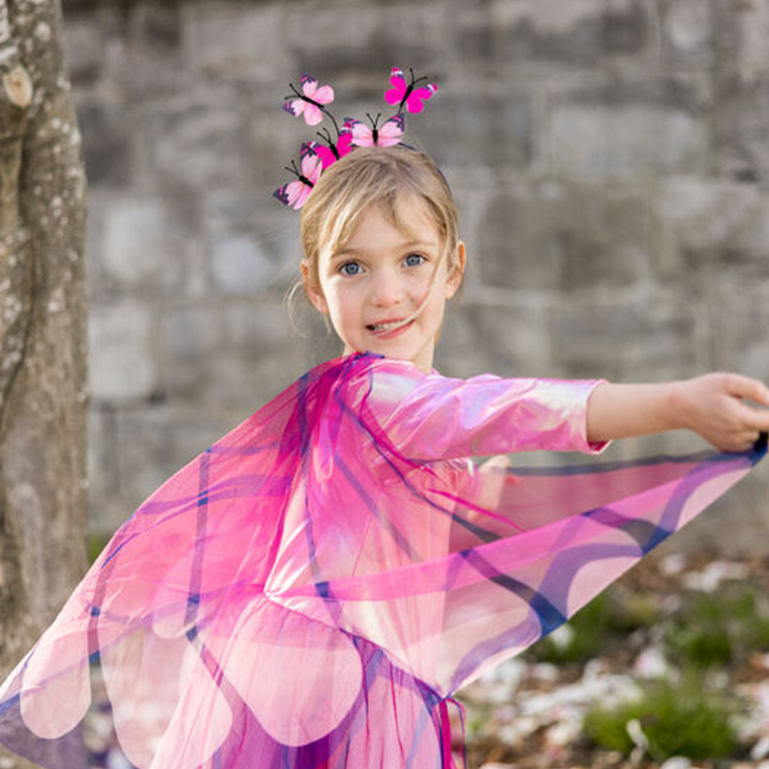 Pink Butterfly Twirl Dress with Wings Size 5-6