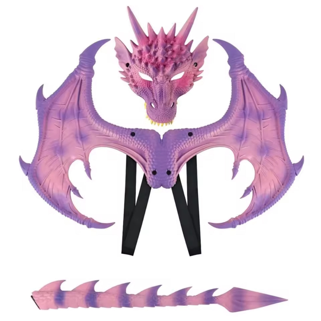 Pink Dragon Wings Mask and Tail Set